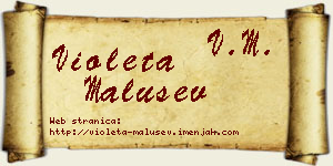 Violeta Malušev vizit kartica
